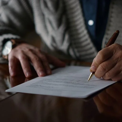 Hand client signing contract paper a real estate or mortgage contract. | Will writing service Harrow